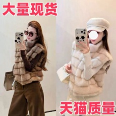 批发网红同款韩系复古立领毛坎肩<b class='q'>马甲</b>女2025冬季叠穿无袖拉链毛毛外套