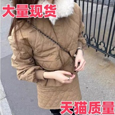 批发韩系小香风气质毛毛领棉服外套短裙女装2025<b class='q'>秋</b>冬新款减龄保暖套装