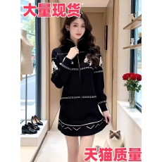 批发韩系温柔风超好看针织上衣半身裙<b class='q'>两件套</b>装气质一整套ootd穿搭25冬