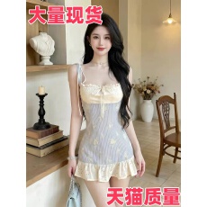 批发温柔风独特超好看收腰修身包臀吊带裙小个子绝美女款连衣裙26夏季