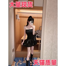 批发系刺绣字母贴甜美抹胸收腰显瘦蓬蓬<b class='q'>连衣裙</b>女百搭短裙