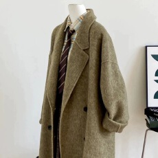 批发真羊毛!羊毛大衣女2025秋冬新款小个子高级感毛呢外套