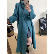 批发法式气质高级感慵懒显瘦双面羊毛大衣毛呢<b class='q'>外套</b>