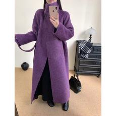 批发法式气质高级感慵懒显瘦双面羊毛大衣毛呢<b class='q'>外套</b>