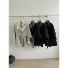 批发双色双面羊毛<b class='q'>大</b>衣中长款围巾加厚慵懒宽松<b class='q'>女</b><b class='q'>外套</b>