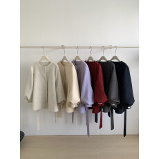 批发小香风灯笼袖双面羊皮<b class='q'>大</b>衣<b class='q'>女</b>短款收腰修身羊毛呢<b class='q'>外套</b>