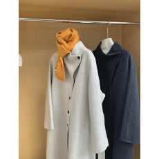 批发2025新款高级感双面羊毛大衣长款显瘦系带羊毛<b class='q'>外套</b>