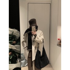 批发牛角扣<b class='q'>双面</b>羊毛<b class='q'>大衣</b>女2025新款秋冬季高级感羊毛呢外套