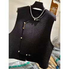 批发双面羊毛<b class='q'>马甲</b>女新中式高档背心红色盘扣无袖短款外套