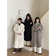 批发羊毛<b class='q'>大衣</b>女2025年新款不起球<b class='q'>双面</b>羊毛<b class='q'>大衣</b>长款韩版