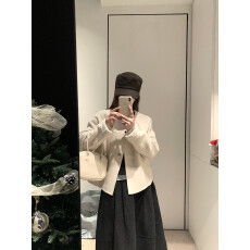 批发法式小香风羊毛<b class='q'>大衣</b>女2025秋冬新款<b class='q'>双面</b>羊毛毛呢外套