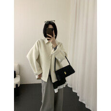 批发韩版时尚气质<b class='q'>双面</b>羊毛<b class='q'>大衣</b>女2025秋冬新款高级感显瘦外套