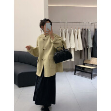 批发真羊毛!牛角扣毛呢外套女2025秋冬季新款小个子短款双面羊毛大衣