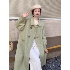 批发毛呢大衣秋冬女2026新款韩系温柔风加厚中长款加棉呢子外套潮