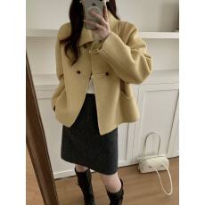 批发真羊毛！双面羊毛大衣女短款小个子2026冬新款高级感宽松羊毛外套