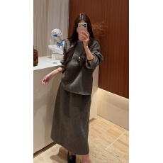 批发真羊毛！韩系2026冬新款双面羊毛大衣女冬季羊毛上衣+半裙套装