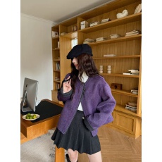 批发26冬新款<b class='q'>双面</b>羊毛<b class='q'>大衣</b>女短款小个子宽松显瘦AB撞色羊毛呢
