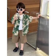 批发男童<b class='q'>夏</b>装2025新款套装痞帅小童短袖衬衫儿童<b class='q'>夏</b>季宝宝<b class='q'>夏</b>天衣服韩版