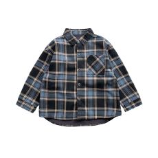 批发原版做法*色织条35棉65涤*时尚<b class='q'>童装男童</b>百搭长袖格子<b class='q'>衬衣</b>外套休闲