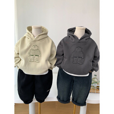 批发儿童装男童春装<b class='q'>卫衣</b>2025新款韩版男孩连帽套头衫<b class='q'>宝宝</b>春季上衣潮