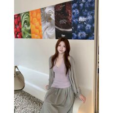 批发【官图 随心裁<b class='q'>莫代尔</b>260克1*1】 韩系甜辣妹修身<b class='q'>吊带</b>开衫两件套