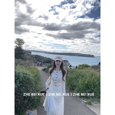 批发套装女排扣针织显瘦百搭开衫上衣设计感半身裙2025超火穿搭一整套
