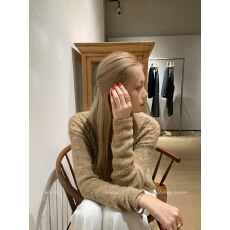 批发8uioio 茶墨花咖 <b class='q'>短款</b>长袖针织开衫女秋2025新款圆领百搭修身上衣