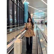 批发英伦风系带收腰卡其色短款风衣外套女2025春<b class='q'>秋</b>季新款小个子高级感