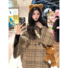 批发深冬独特超好看毛呢外套中长款大衣女2025<b class='q'>新款</b>小个子厚富家千金感