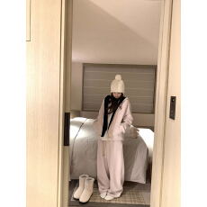 批发黄只只zzpalette 冬日遛弯组 舒适双面摇粒绒连帽<b class='q'>卫衣</b>休闲裤套装