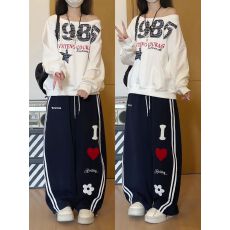 批发立体腰头#美式辣妹休闲<b class='q'>运动服</b>套装女夏季新款时尚减龄短袖阔腿裤