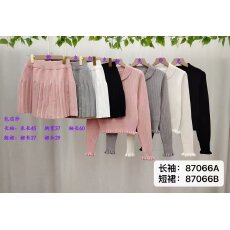 批发甜美韩版毛衣一整套穿搭<b class='q'>春</b>秋季氛围感翻领针织百搭上衣短裙两件套