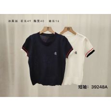 批发减龄白色针织短袖上衣百褶裙时尚套装女夏季运动网球服高尔夫户外