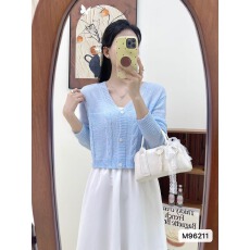 批发2026年春秋季韩版新款V领微透麻花<b class='q'>针织</b>长袖<b class='q'>开衫</b>百搭上衣