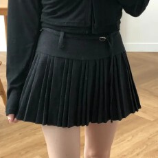 批发现一货   韩国chic新款高腰百褶半身短裙夏防走光包臀A字<b class='q'>裙子</b>女
