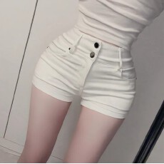 批发现一货 <b class='q'>韩国</b>chic短裤女夏季新款高腰百搭显瘦休闲打底外穿热裤