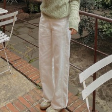 批发现一货 <b class='q'>韩国</b>chic港风白色春夏高腰垂感休闲直筒裤阔腿拖地长裤子