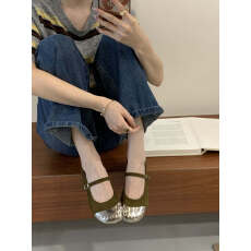 批发2025秋季新款时尚铁头纯色绒面圆头软底舒适内增高单鞋