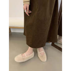 批发2025秋冬新款<b class='q'>韩版</b>懒人一脚蹬圆头软底舒适保暖毛毛单鞋