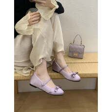 批发2026早春新款<b class='q'>韩版</b>气质款简约蝴蝶结圆头软底舒适内增高单鞋