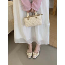 批发2026早春新款<b class='q'>韩版</b>气质绣线花朵饰一脚蹬软底内增高单鞋