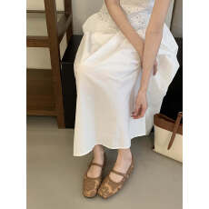 批发2026早春新款韩版<b class='q'>网纱</b>一字带方头软底舒适单鞋