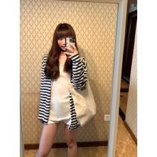 批发松弛感薄款条纹长袖开衫<b class='q'>防晒</b><b class='q'>外套</b>女夏季休闲宽松外搭小上衣