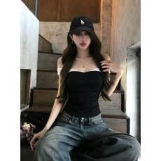 批发设计感撞色拼接双肩吊带背心<b class='q'>女装</b>夏季一体式百搭<b class='q'>时尚</b><b class='q'>潮流</b>辣妹上衣