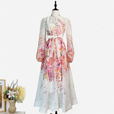 批发实拍澳洲法式宫廷风别致定位碎花设计感<b class='q'>时尚</b>优雅<b class='q'>连衣裙</b>超长裙大摆