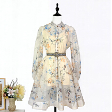 批发实拍欧美名媛风气质两件套<b class='q'>连衣裙</b>立领单排扣修身显瘦时尚印花短裙