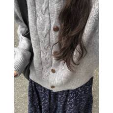 批发韩系温柔慵懒感<b class='q'>毛衣</b><b class='q'>开衫</b>女大童秋冬新款宽松显瘦圆领针织外套上衣