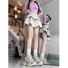 批发<b class='q'>性感</b>辣妹皮半身裙女秋冬韩版新款高腰显瘦蓬蓬短裙蛋糕裙子