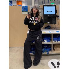 批发纯棉复合时尚美式嘻哈直筒阔腿宽松百搭欧韩宽松<b class='q'>裤</b>子女