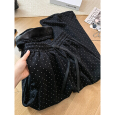 批发华棉刷毛复合超柔<b class='q'>大码</b>300斤加绒加厚波点阔腿裤女高腰直筒裤